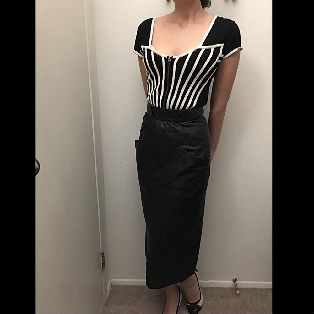 Vintage Leather Skirt